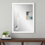 39" White Accent Mirror