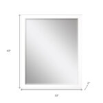 43" White Framed Accent Mirror - Image 7