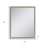 50" Silver Wood Accent Mirror - Image 4