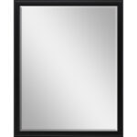 50" Black Solid Wood Framed Accent Mirror - Image 4