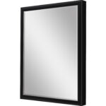 50" Black Solid Wood Framed Accent Mirror - Image 3