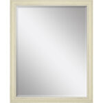 52" Ivory Distressed Wood Framed Accent Mirror - Image 2