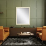 52" Ivory Distressed Wood Framed Accent Mirror - Image 5