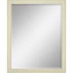 52" Ivory Distressed Wood Framed Accent Mirror - Image 3