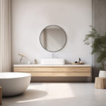 20" Black Metal Round Framed Bathroom Vanity Mirror - Image 7