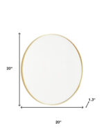20" Gold Metal Round Framed Bathroom Vanity Mirror - Image 9