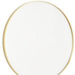 20" Gold Metal Round Framed Bathroom Vanity Mirror - Image 4