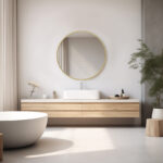 24" Gold Metal Round Framed Bathroom Vanity Mirror - Image 7