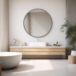 30" Black Metal Round Framed Bathroom Vanity Mirror - Image 6