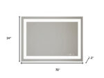24" Clear Lighted Frameless Bathroom Vanity Mirror - Image 4