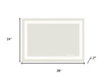 24" Clear Lighted Frameless Bathroom Vanity Mirror - Image 6