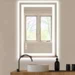 24" Clear Lighted Frameless Bathroom Vanity Mirror - Image 4