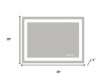 28" Clear Lighted Frameless Bathroom Vanity Mirror - Image 5