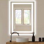 28" Clear Lighted Frameless Bathroom Vanity Mirror - Image 3