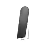 63" Black Metal Arch Freestanding and Wall Mount Framed Full Length Mirror - Image 3