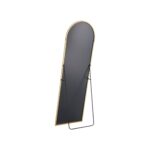63" Gold Metal Arch Freestanding and Wall Mount Framed Full Length Mirror - Image 3