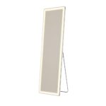 60" Clear Lighted Freestanding and Wall Mount Frameless Full Length Mirror - Image 2