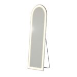 60" Clear Arch Lighted Freestanding and Wall Mount Frameless Full Length Mirror - Image 2
