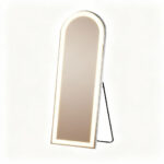 71" Clear Arch Lighted Freestanding and Wall Mount Frameless Full Length Mirror - Image 2