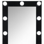 74" Black Wood Lighted Freestanding Framed Full Length Mirror - Image 7