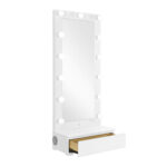 74" White Wood Lighted Freestanding Framed Full Length Mirror - Image 4