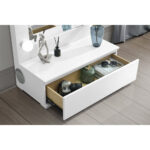 74" White Wood Lighted Freestanding Framed Full Length Mirror - Image 8