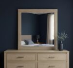 35" Natural Wood Square Frame Mounted Dresser Mirror
