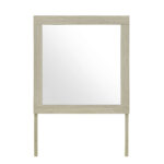 35" Natural Wood Square Frame Mounted Dresser Mirror - Image 2