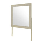 35" Natural Wood Square Frame Mounted Dresser Mirror - Image 5