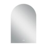 38" White Arch Lighted Frameless Bathroom Vanity Mirror - Image 2