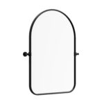 36" Black Metal Arch Framed Accent Mirror - Image 3