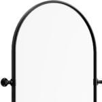 36" Black Metal Arch Framed Accent Mirror - Image 5