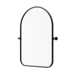 36" Black Metal Arch Framed Accent Mirror - Image 4