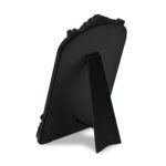 12" Black Solid Wood Scalloped Framed Makeup Shaving Tabletop Mirror - Image 6