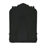 12" Black Solid Wood Scalloped Framed Makeup Shaving Tabletop Mirror - Image 8