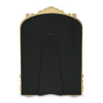 12" Gold Solid Solid Wood Scalloped Framed Makeup Shaving Tabletop Mirror - Image 7