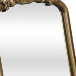 12" Gold Solid Solid Wood Scalloped Framed Makeup Shaving Tabletop Mirror - Image 8