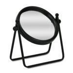 10" Black Metal Round Framed Adjustable Makeup Shaving Tabletop Mirror - Image 4