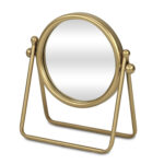 10" Gold Metal Round Tilting Framed Makeup Shaving Tabletop Mirror - Image 5