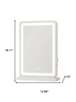 18" Lighted Freestanding Frameless Makeup Shaving Tabletop Mirror With USB - Image 8