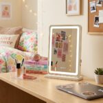 18" Lighted Freestanding Frameless Makeup Shaving Tabletop Mirror With USB