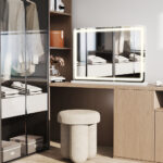 23" Clear Lighted Freestanding Frameless Makeup Shaving Tabletop Mirror - Image 5
