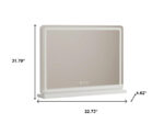 23" Clear Lighted Freestanding Frameless Makeup Shaving Tabletop Mirror - Image 6