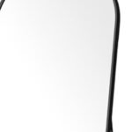 70" Black Metal Arch Wall Mounted Leaning Or Freestanding Framed Full Length Mirror - Image 4