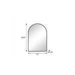 30" Black Metal Arch Framed Accent Mirror - Image 8
