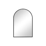 30" Black Metal Arch Framed Accent Mirror - Image 2