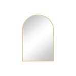 30" Gold Metal Arch Framed Accent Mirror - Image 2