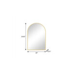30" Gold Metal Arch Framed Accent Mirror - Image 9