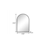 35" Black Metal Arch Framed Accent Mirror - Image 9