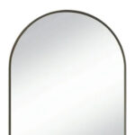 35" Black Metal Arch Framed Accent Mirror - Image 4